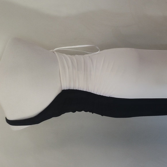 Cache Black And White Off One Shoulder  Size 6 Vintage Full Length - Picture 5 of 15